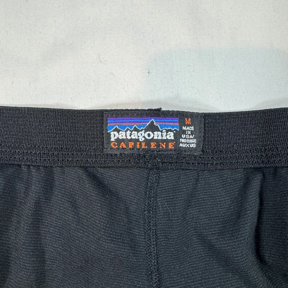 Vintage Patagonia Capilene Thermal Base Layer Set Men's M Black Made in USA 1999